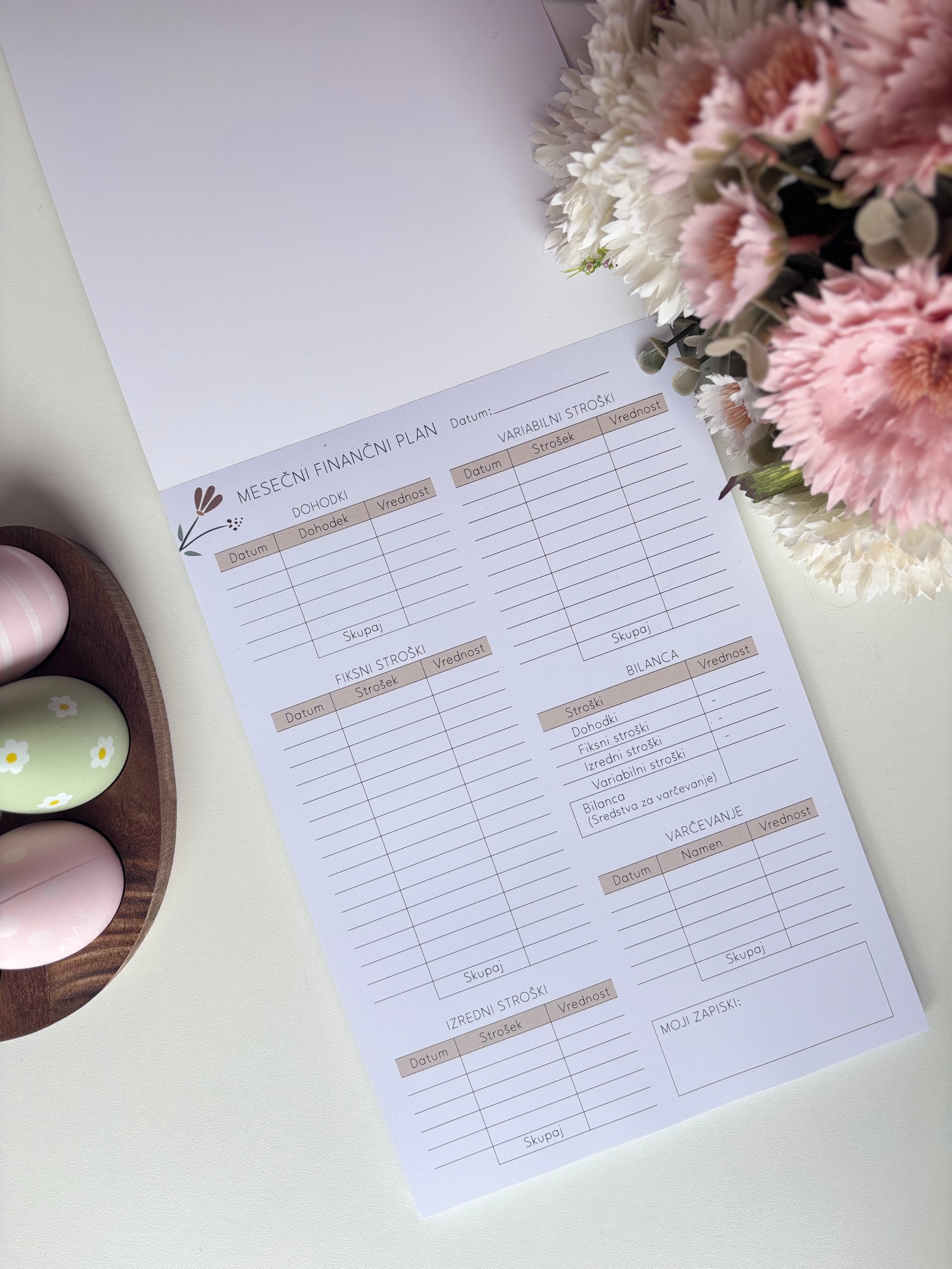 Mesečni finančni planer
